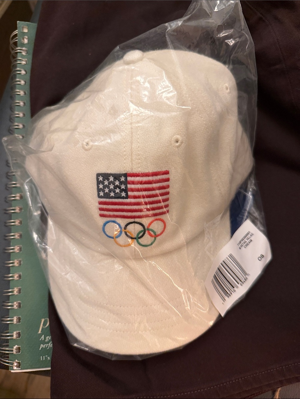 New Rare Polo Ralph Lauren Team USA 2026 Olympics Cream Wool Blend Cap Hat